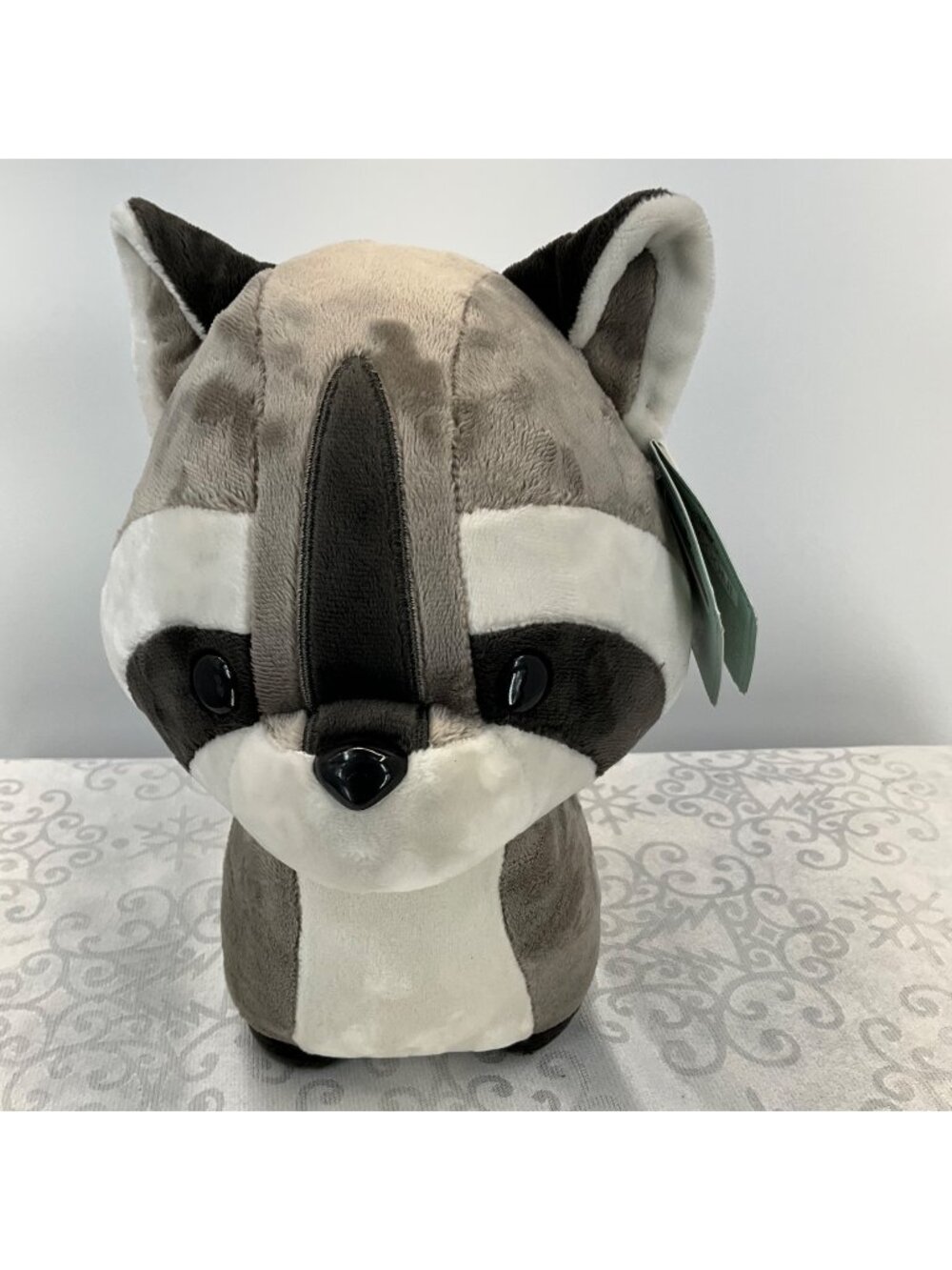 Bellzi Plush Raccoon Stuffed Animal Gray 12" Soft & Cuddly Toy For Kids Gift